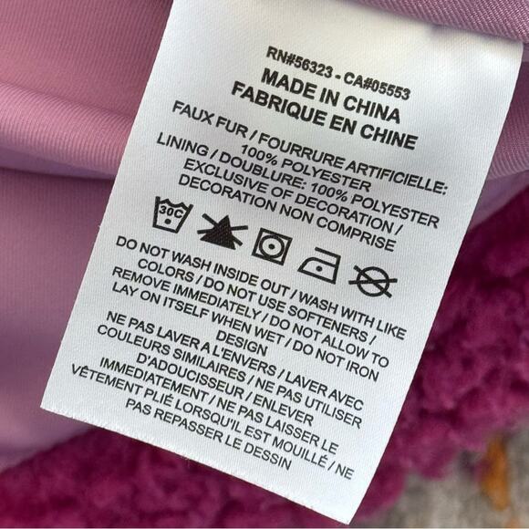 Nike Magenta Pink Swoosh Sherpa Fleece Full Zip Jacket Women's Size Small - Picture 11 of 13